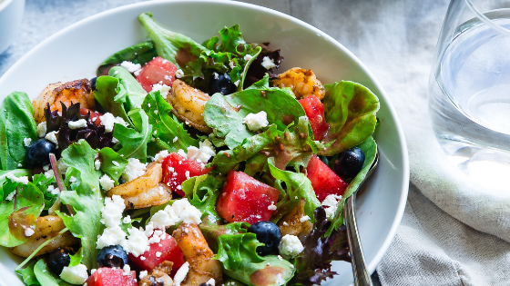 salad to help eat more fruits and vegetables to reach fitness goals