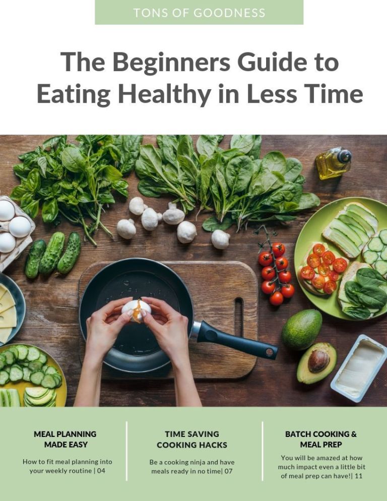 cover of beginners guide to eating healthy in less time