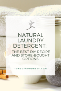 natural laundry detergent and recipe