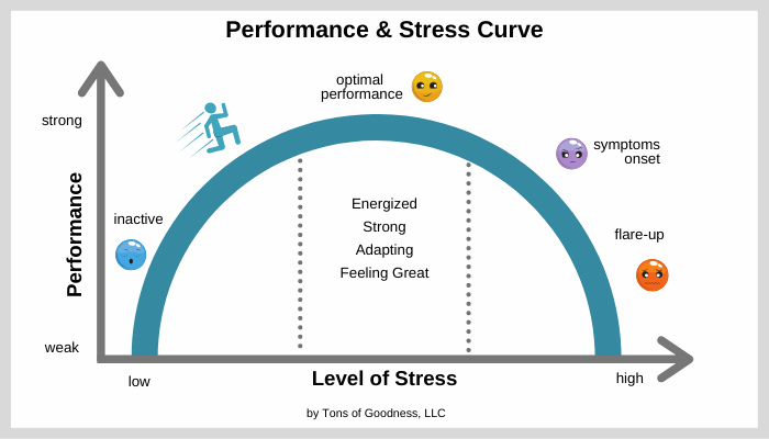 performance and stress curve associated with exercise and Hashimoto's thyroiditis