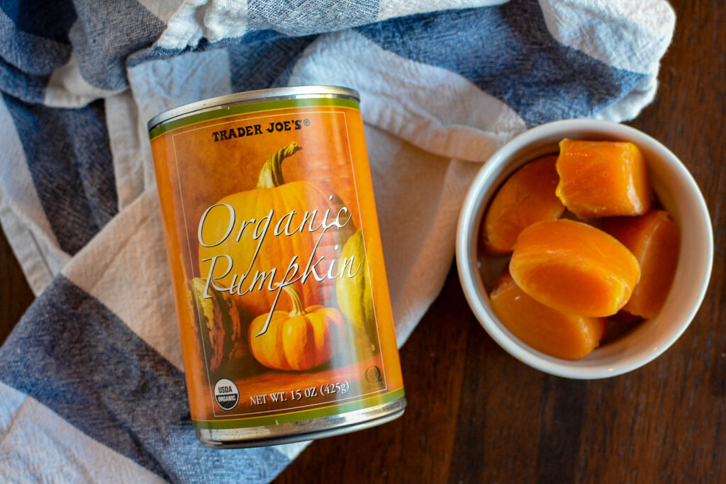 frozen pumpkin cubes