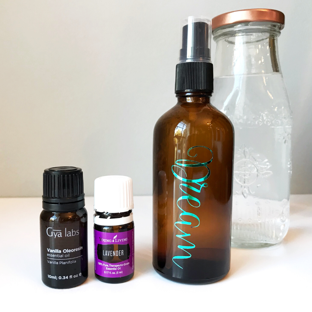 supplies for lavender vanilla pillow mist