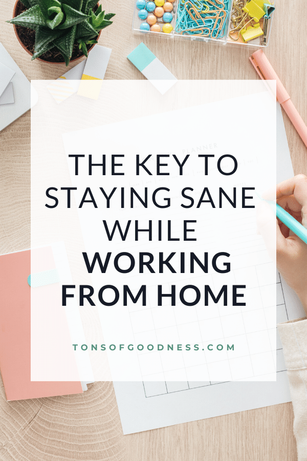 staying sane while working at home