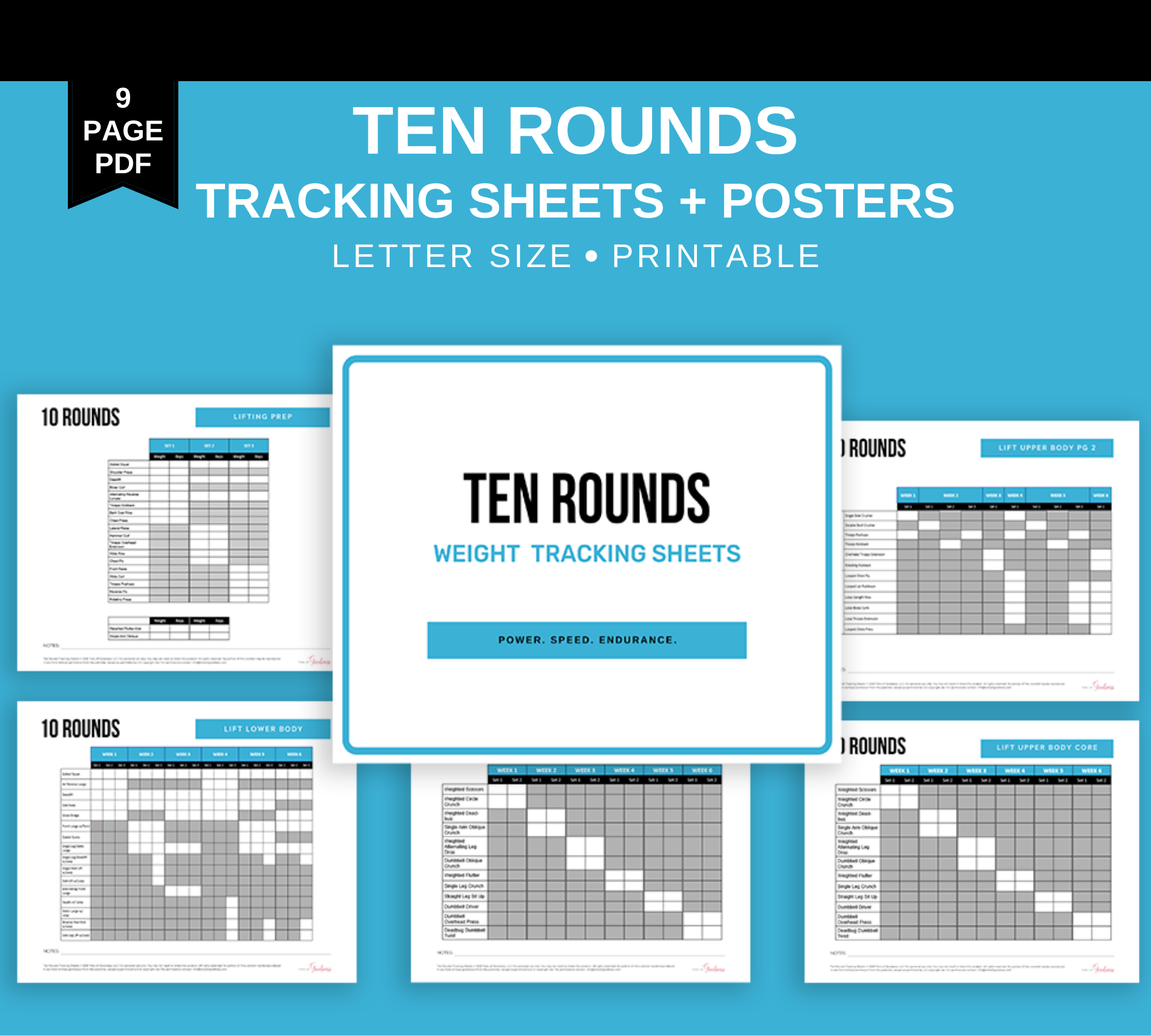 10 Rounds Tracking Sheets And Posters