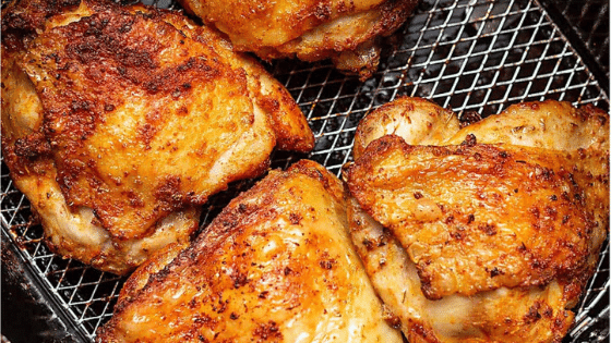 Air Fryer Chicken Thighs in appliance