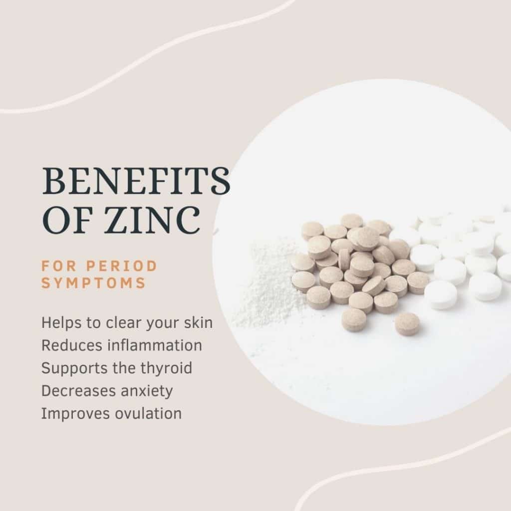 benefits of zinc for PMS symptoms