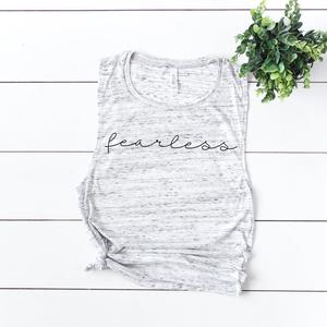grey heathered fearless tank, one of the perfect gifts on Etsy for her